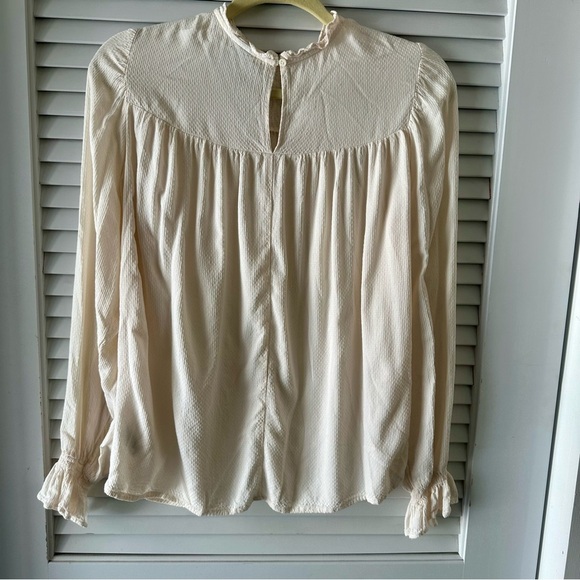 A New Day Women’s Small High Neck Peasant Top Off White - Picture 4 of 10